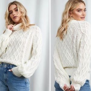 XLE Sweaters - XLE Emily Cable Knit Sweater XLE Sweaters - XLE Emily Cable Knit Sweater